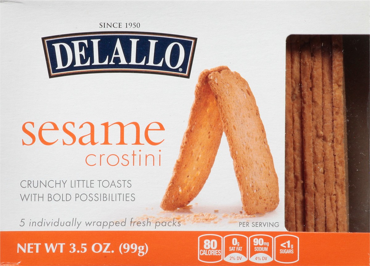 slide 1 of 13, DeLallo Sesame Crostini 3.5 oz, 3.5 oz