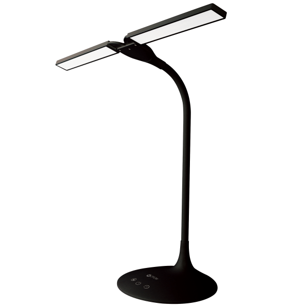slide 5 of 10, OttLite Pivot Dual-Shade Led Desk Lamp, 26"H, Black, 1 ct