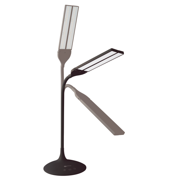 slide 10 of 10, OttLite Pivot Dual-Shade Led Desk Lamp, 26"H, Black, 1 ct