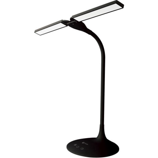 slide 2 of 10, OttLite Pivot Dual-Shade Led Desk Lamp, 26"H, Black, 1 ct