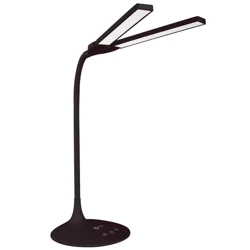 OttLite Pivot Dual-Shade Led Desk Lamp, 26"H, Black