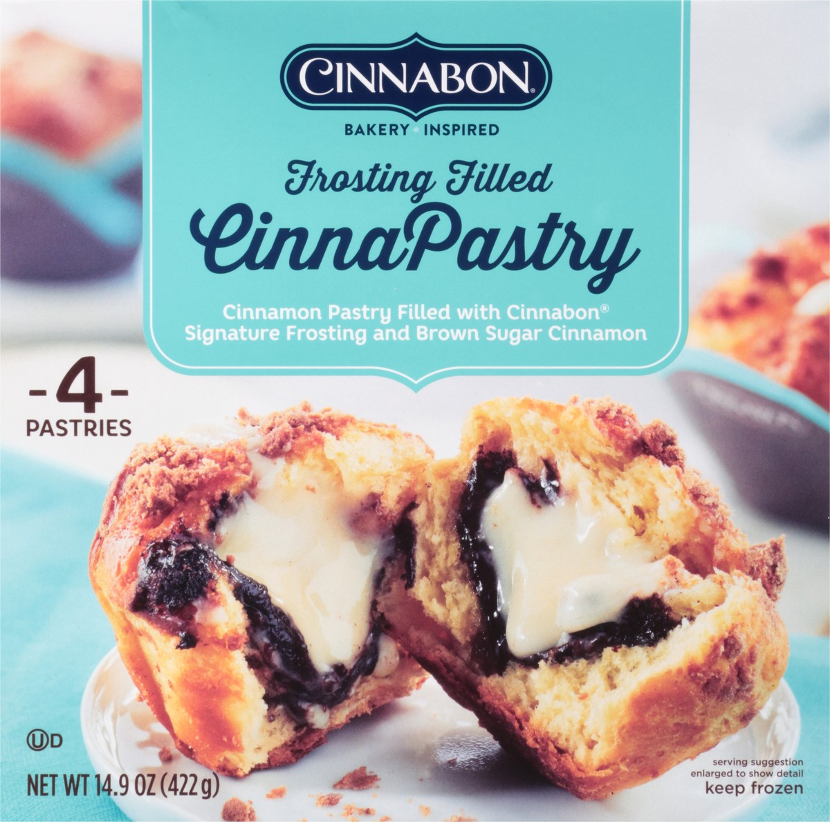 slide 7 of 9, Cinnabon Frosting Filled CinnaPastry 4 ea, 4 ct