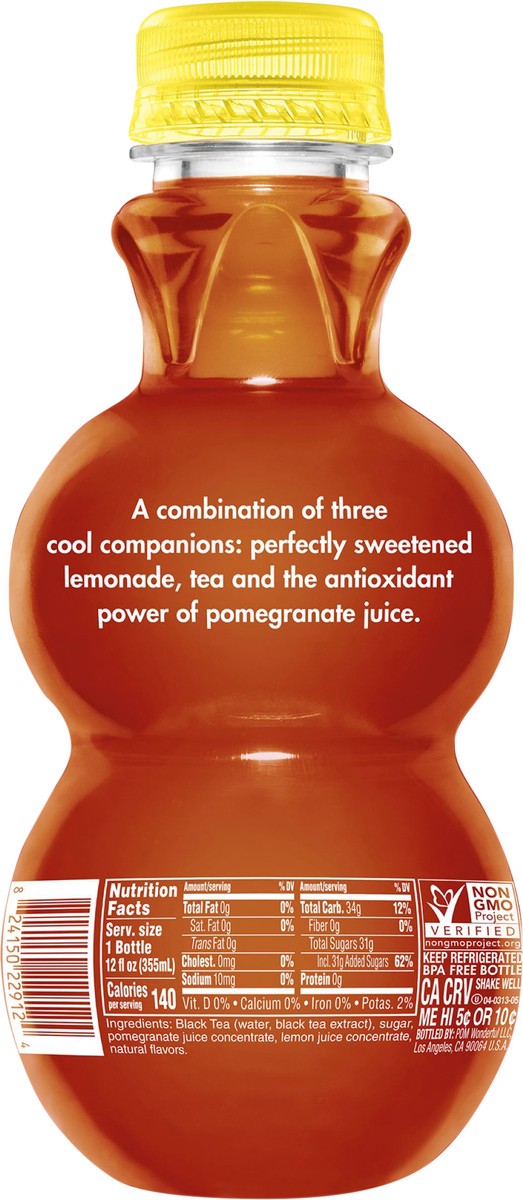 slide 2 of 6, POM Wonderful Super Tea, POMegranate Lemonade Tea, 12 Ounce, 12 fl oz