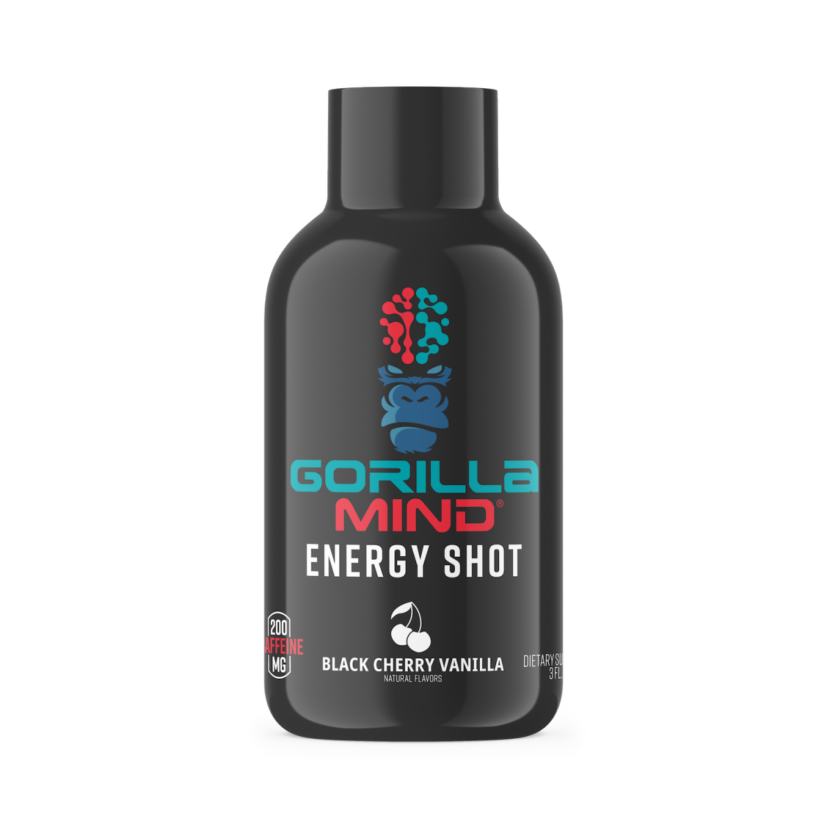 slide 1 of 2, Gorilla Mind Energy Shot Black Cherry Vanilla, 3oz Shot, 3 oz