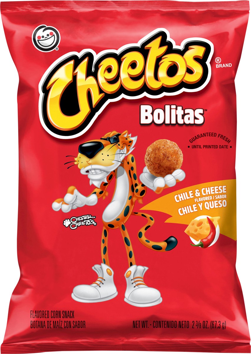 slide 2 of 3, Cheetos Bolitas Flavored Corn Snack Chile & Cheese Flavored 2 3/8 Oz, 1 ct