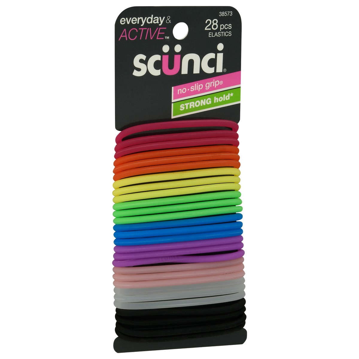 slide 2 of 9, scünci Everyday & Active No Slip Grip Strong Hold Elastics 28 ea, 28 ct