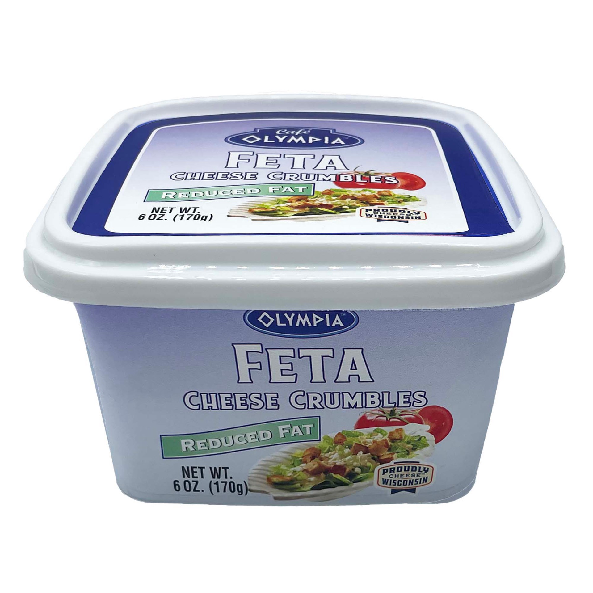 slide 1 of 1, Cafe Olympia Reduced Fat Feta Cheese Crumbles - 6 oz, 6 oz