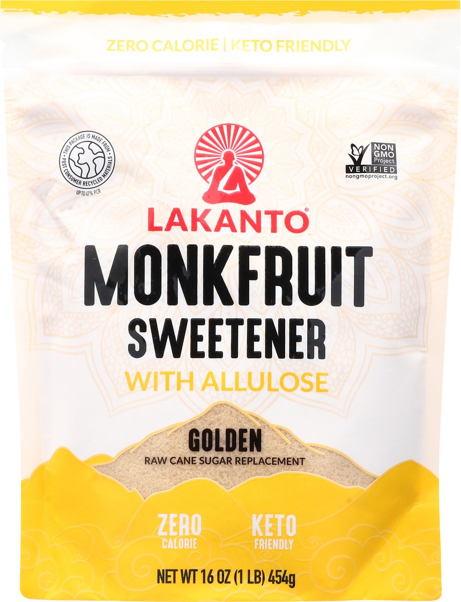 slide 4 of 13, Lakanto Monkfruit Allulose Sweetner Golden, 16 oz
