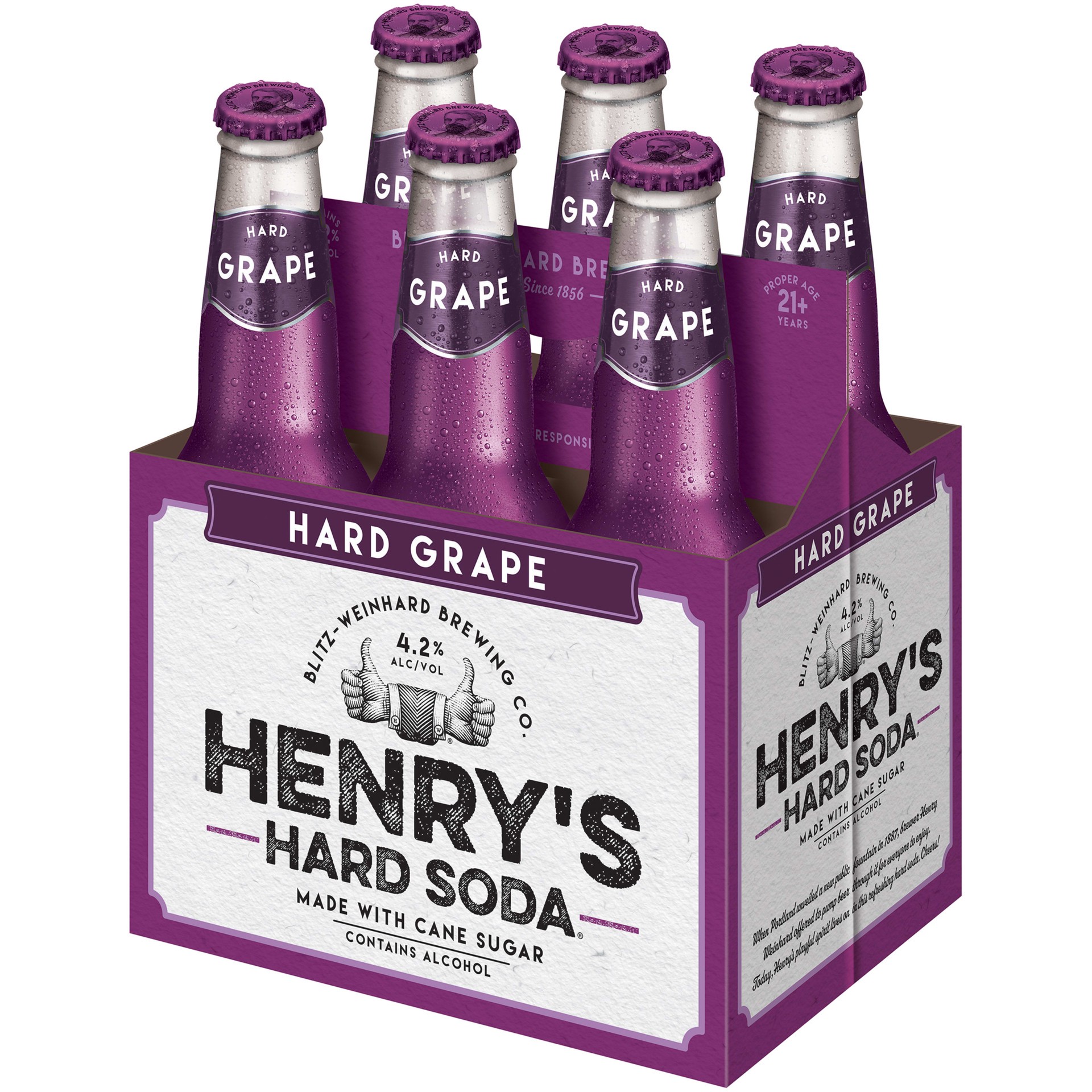 slide 4 of 5, Henry's Hard Soda, 6 ct; 12 fl oz