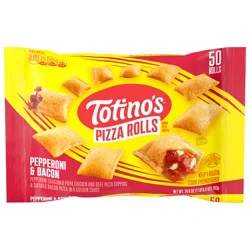 Totino's Pizza Rolls, Pepperoni and Bacon Flavored, Frozen Snacks, 50 Rolls, 24.8 oz