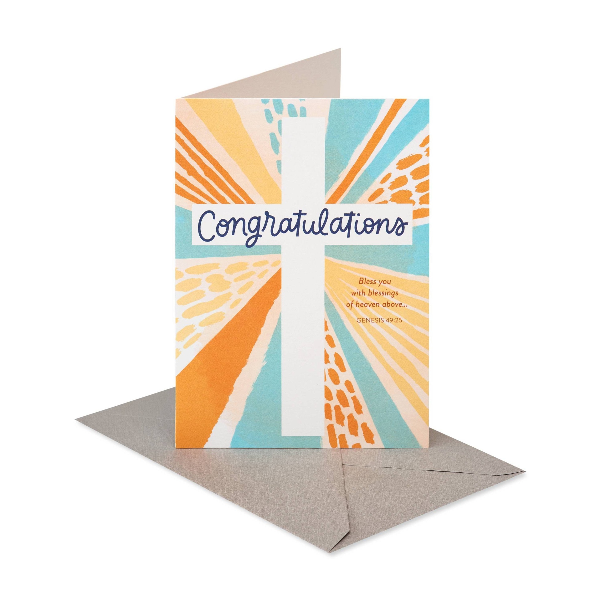 slide 1 of 1, Carlton Cards Congratulations Religious Greeting Card, 1 ct