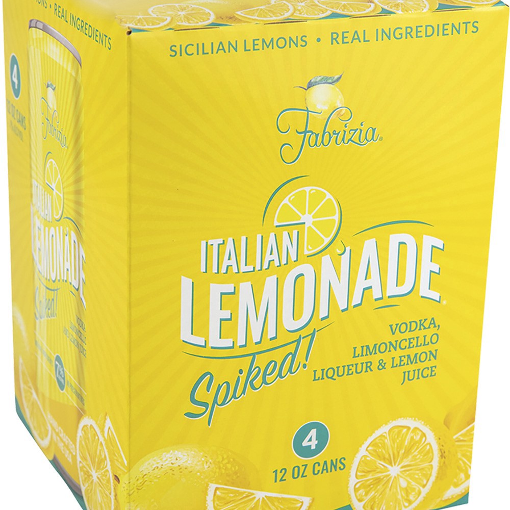 slide 1 of 1, Fabrizia Italian Style Lemonade Cocktail - 48 oz, 4 ct; 12 oz