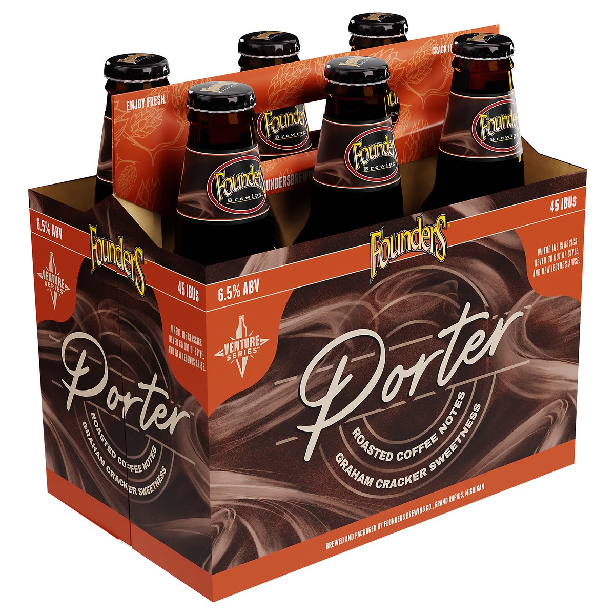 slide 5 of 9, Founders Brewing Co. Porter, Robust Porter Beer, 6 ct; 12 oz