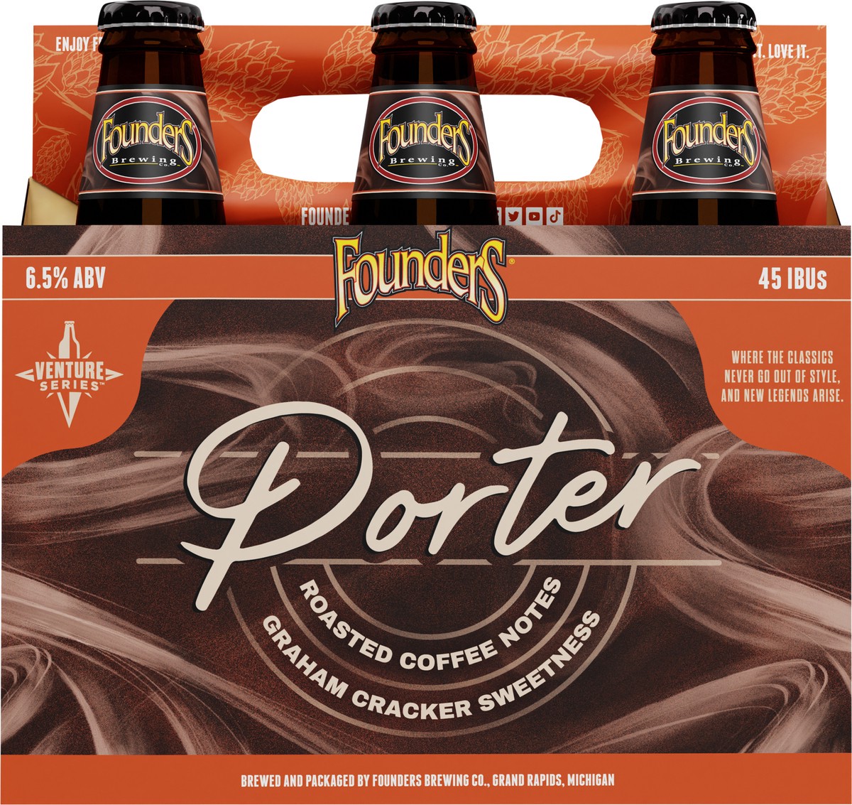 slide 9 of 9, Founders Brewing Co. Porter, Robust Porter Beer, 6 ct; 12 oz