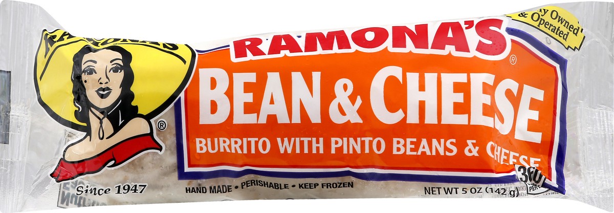 slide 4 of 13, Ramona's Bean & Cheese Burrito 5 oz, 5 oz