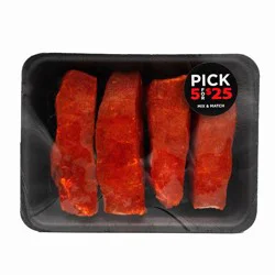Seasoned Boneless Pork Ribs - 4 ct