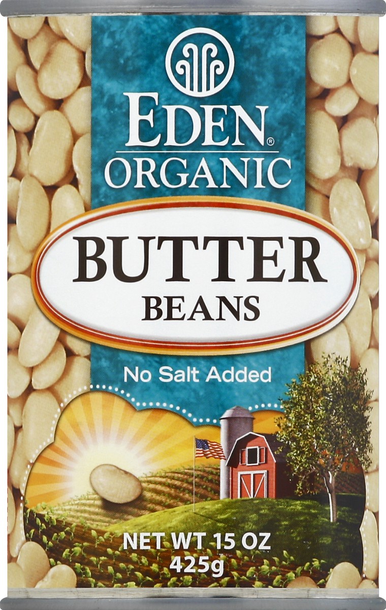 slide 2 of 2, Eden Foods Organic Butter Beans No Salt Added, 15 oz