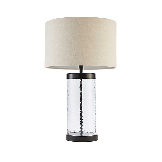 slide 1 of 1, Hampton Hill Macon 1-Light Table Lamp - Clear with Fabric Shade, 1 ct