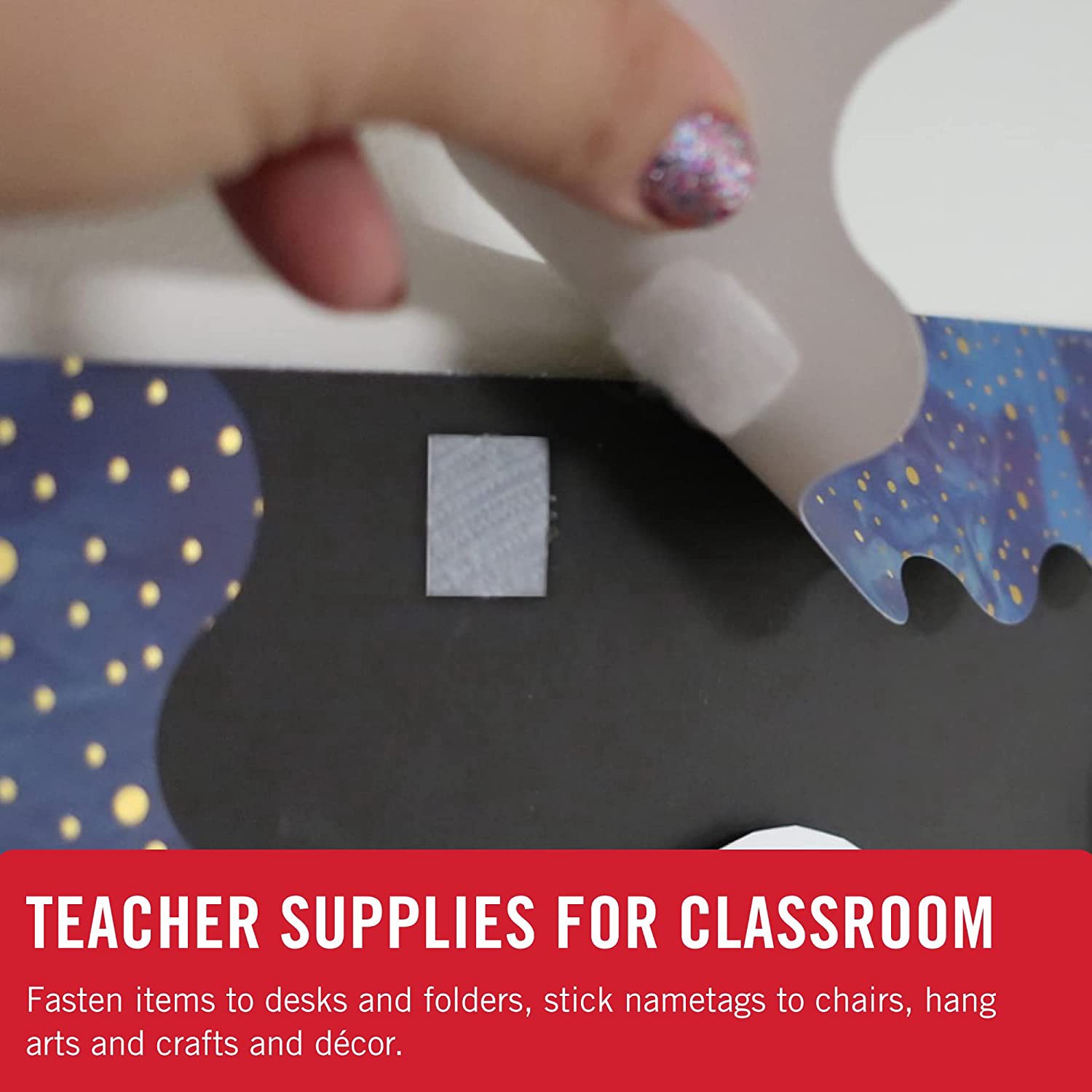 slide 4 of 8, Velcro Brand Sticky Back Squares, 7/8 in