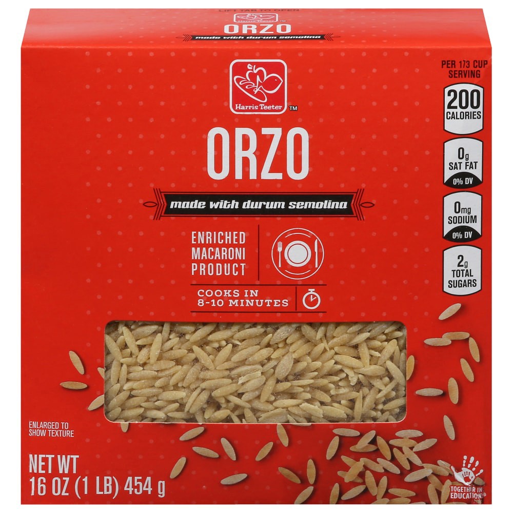 slide 1 of 1, Harris Teeter Orzo, 16 oz