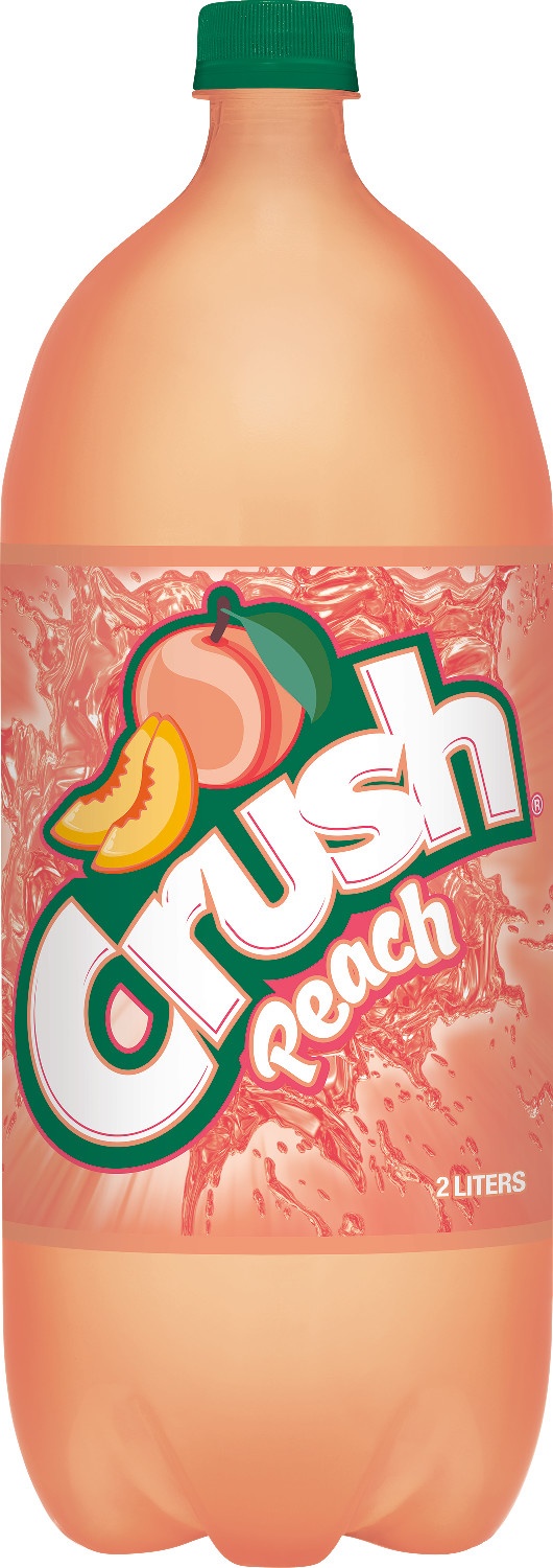 slide 1 of 2, Crush Peach Soda, 2 liter