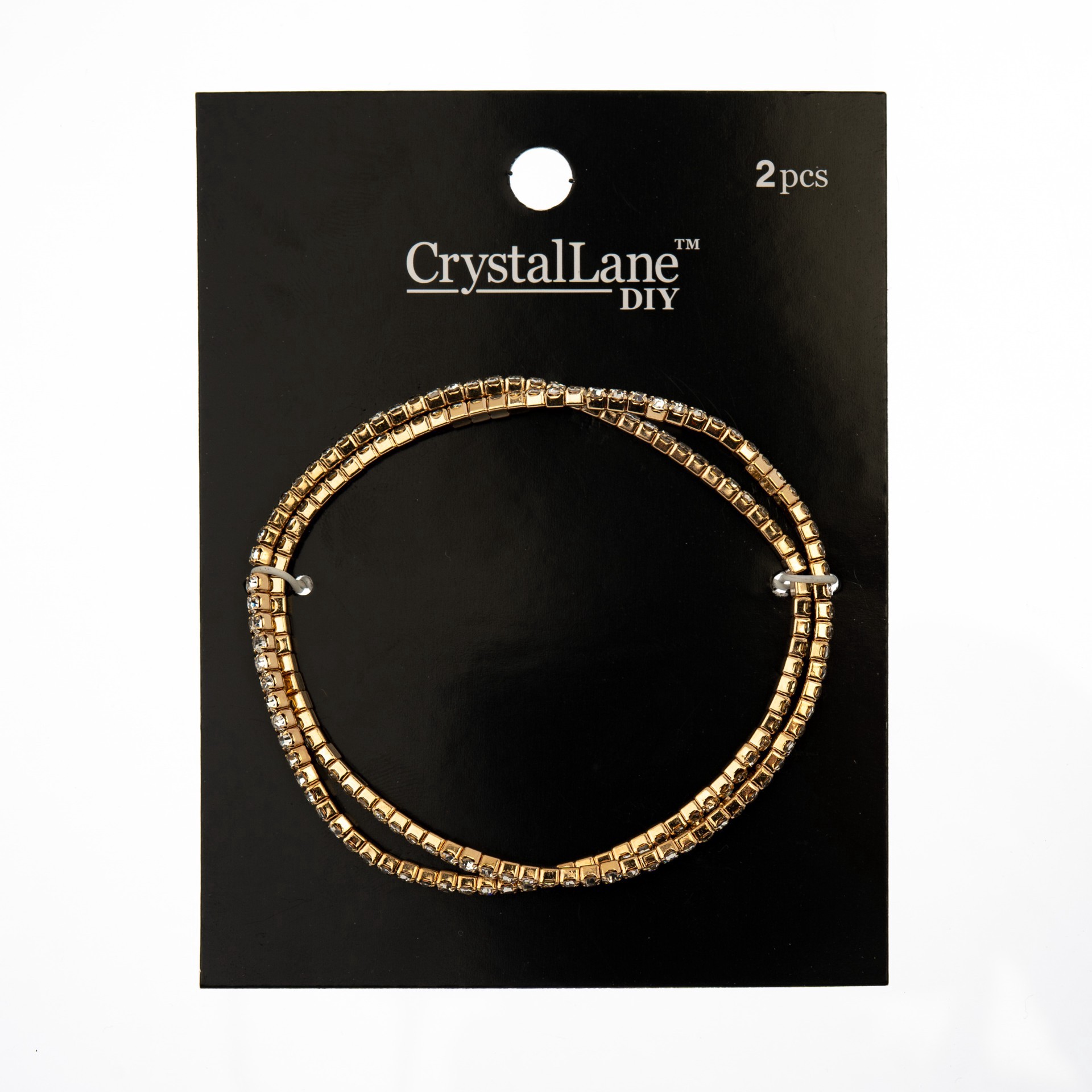 slide 2 of 3, Crystal Lane Diy Gold & Crystal Rhinestones Bracelets, 2ct., 2 ct