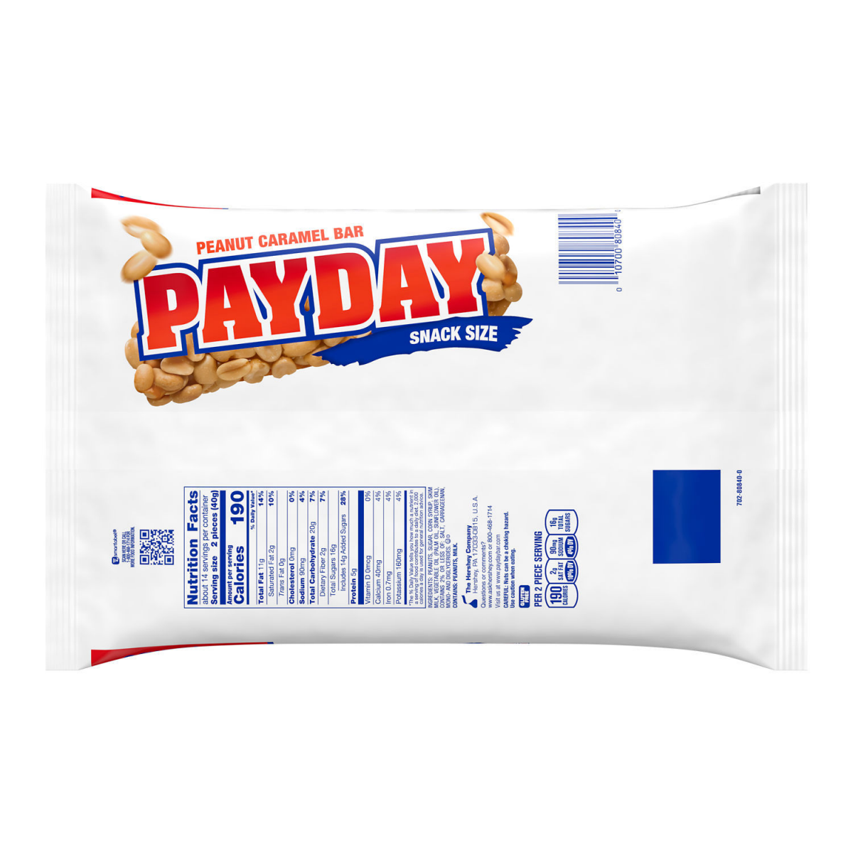 slide 13 of 21, Payday Peanut Caramel Snack Size Candy Bars Halloween Jumbo Bag, 1 bag / 20.3 oz