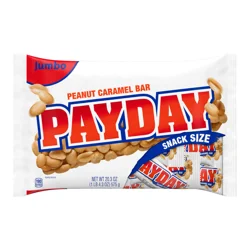 Payday Peanut Caramel Snack Size Candy Bars Halloween Jumbo Bag