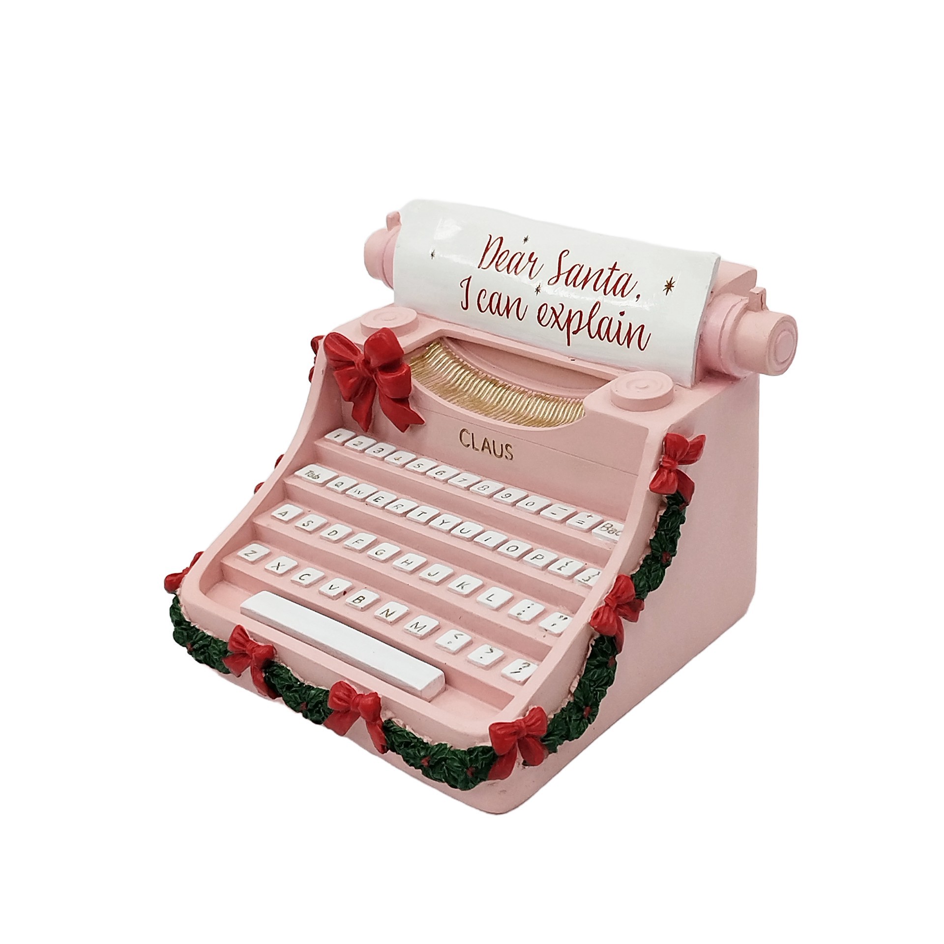slide 2 of 2, 5.75" Pink Dear Santa Typewriter Tabletop Decor By Ashland, 5.75 in