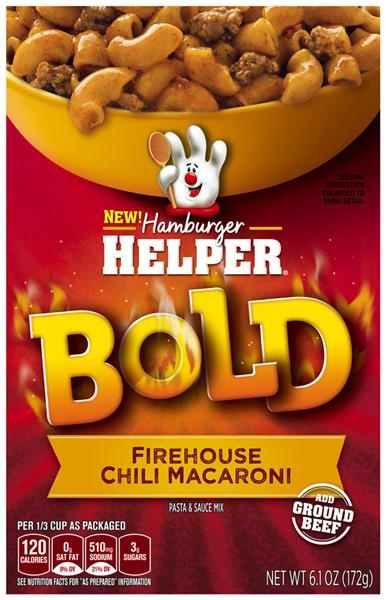 slide 1 of 1, Betty Crocker Bold Firehouse Chili Macaroni Hamburger Helper, 6.1 oz
