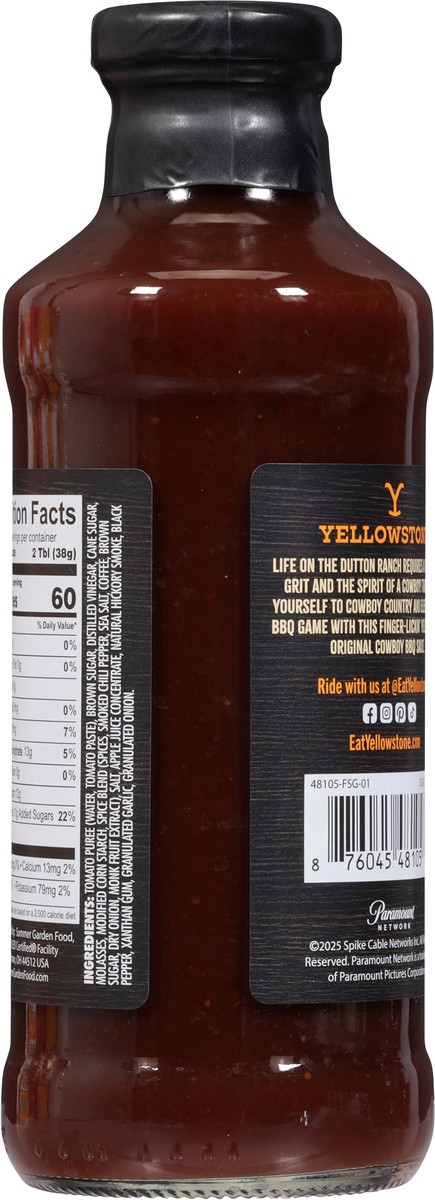 slide 4 of 15, YELLOWSTONE Original Cowboy BBQ Barbecue Sauce 19 oz, 19 oz