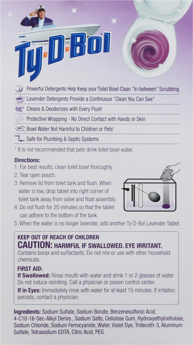 slide 5 of 13, Ty-D-Bol Lavender Tablets Value Pack 5 - 1.4 oz Tablets, 5 ct