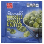 slide 1 of 1, Harris Teeter Steamable Brussels Sprouts & Butter, 12 oz