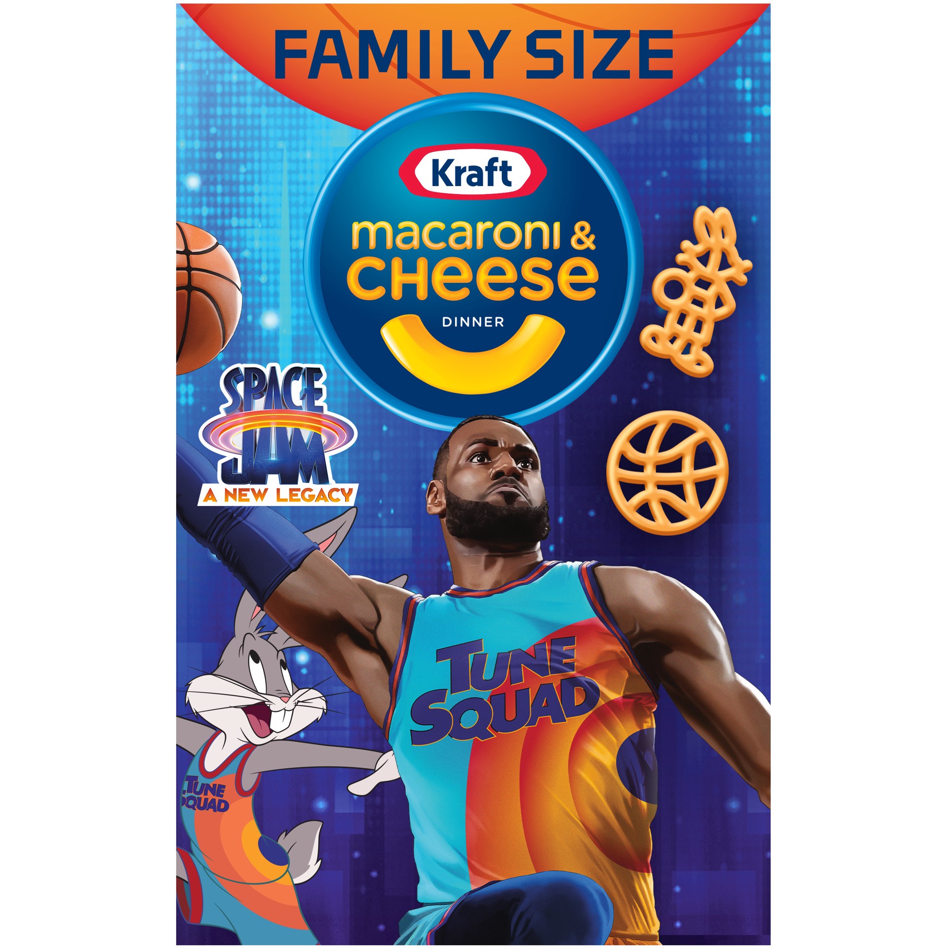 slide 1 of 5, Kraft Family Size Macaroni & Cheese with Space Jam Shapes - 10oz, 10 oz