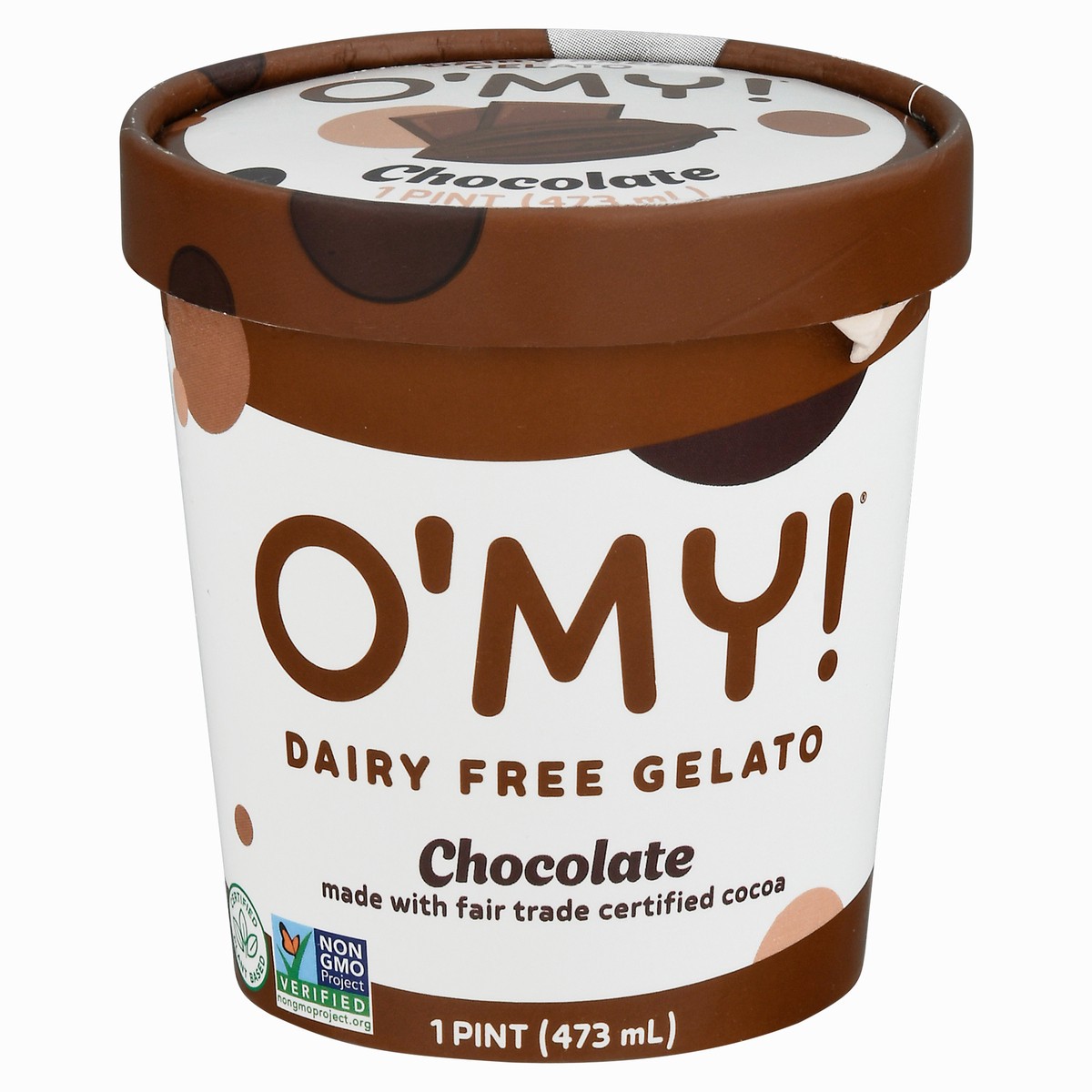 slide 14 of 14, O'My! Dairy Free Chocolate Gelato 1 pt, 1 pint