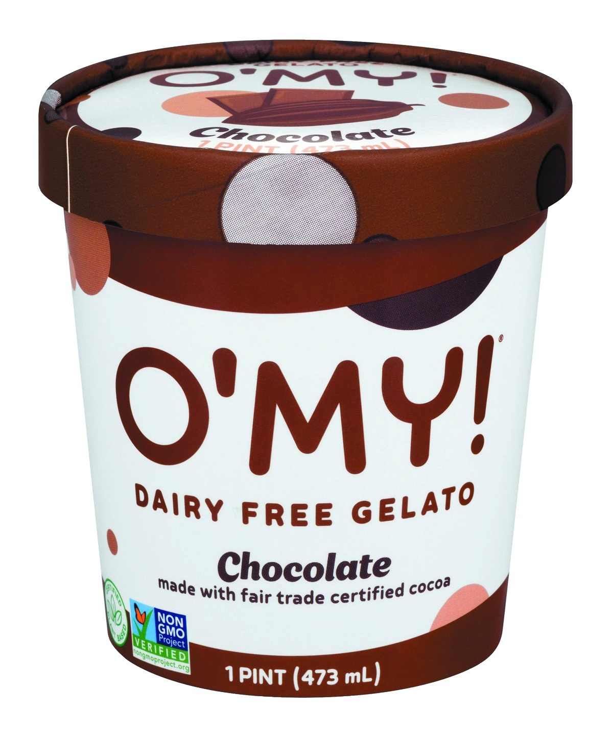 slide 1 of 1, O My! O'My Dairy Free Gelato Chocolate, 16 fl oz