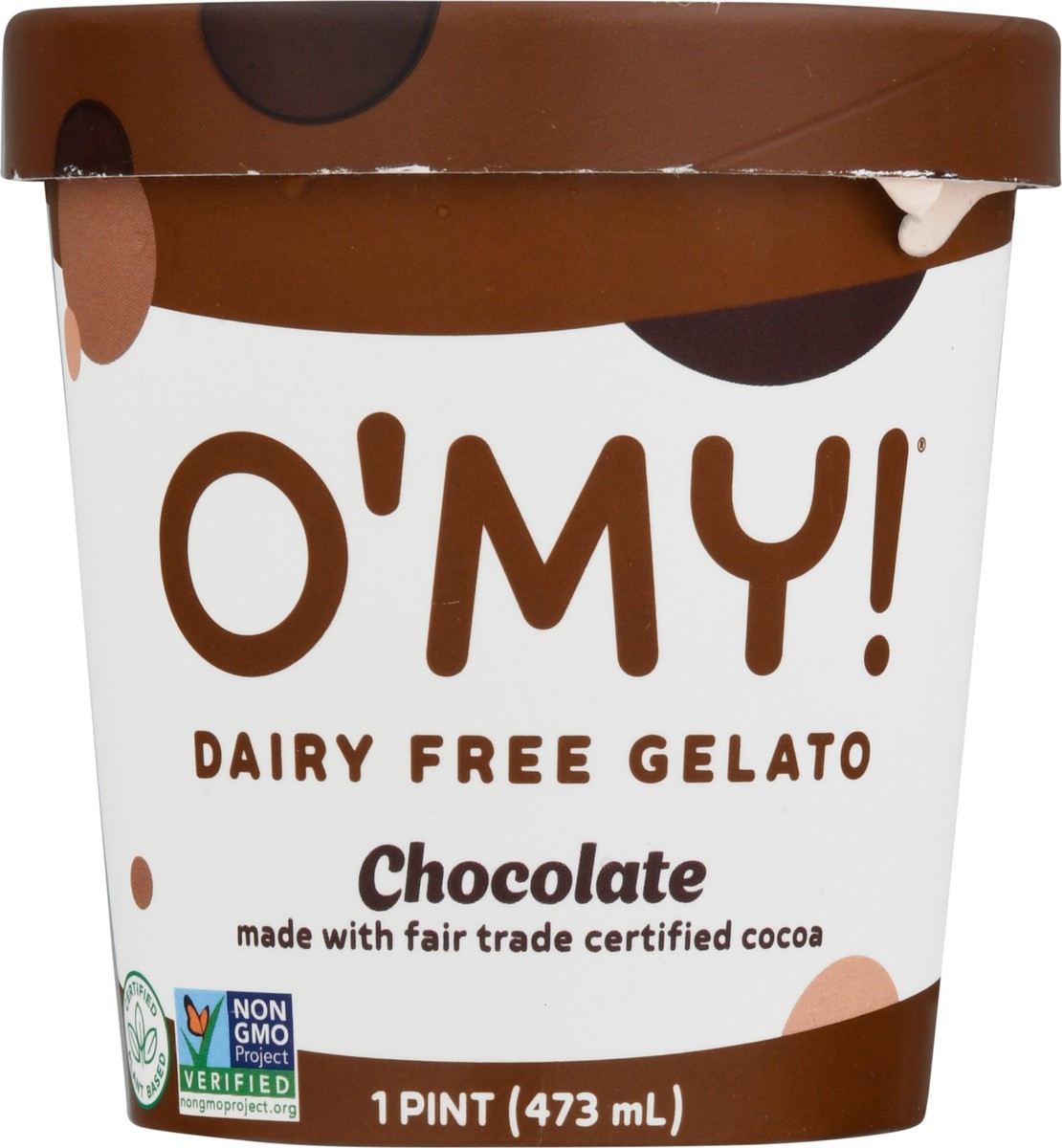 slide 1 of 14, O'My! Dairy Free Chocolate Gelato 1 pt, 1 pint