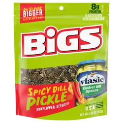Bigs Vlasic Spicy Dill Pickle Flavored Sunflower Seeds, 5.35 oz. Bag