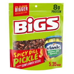 Bigs Vlasic Spicy Dill Pickle Flavored Sunflower Seeds, 5.35 oz. Bag