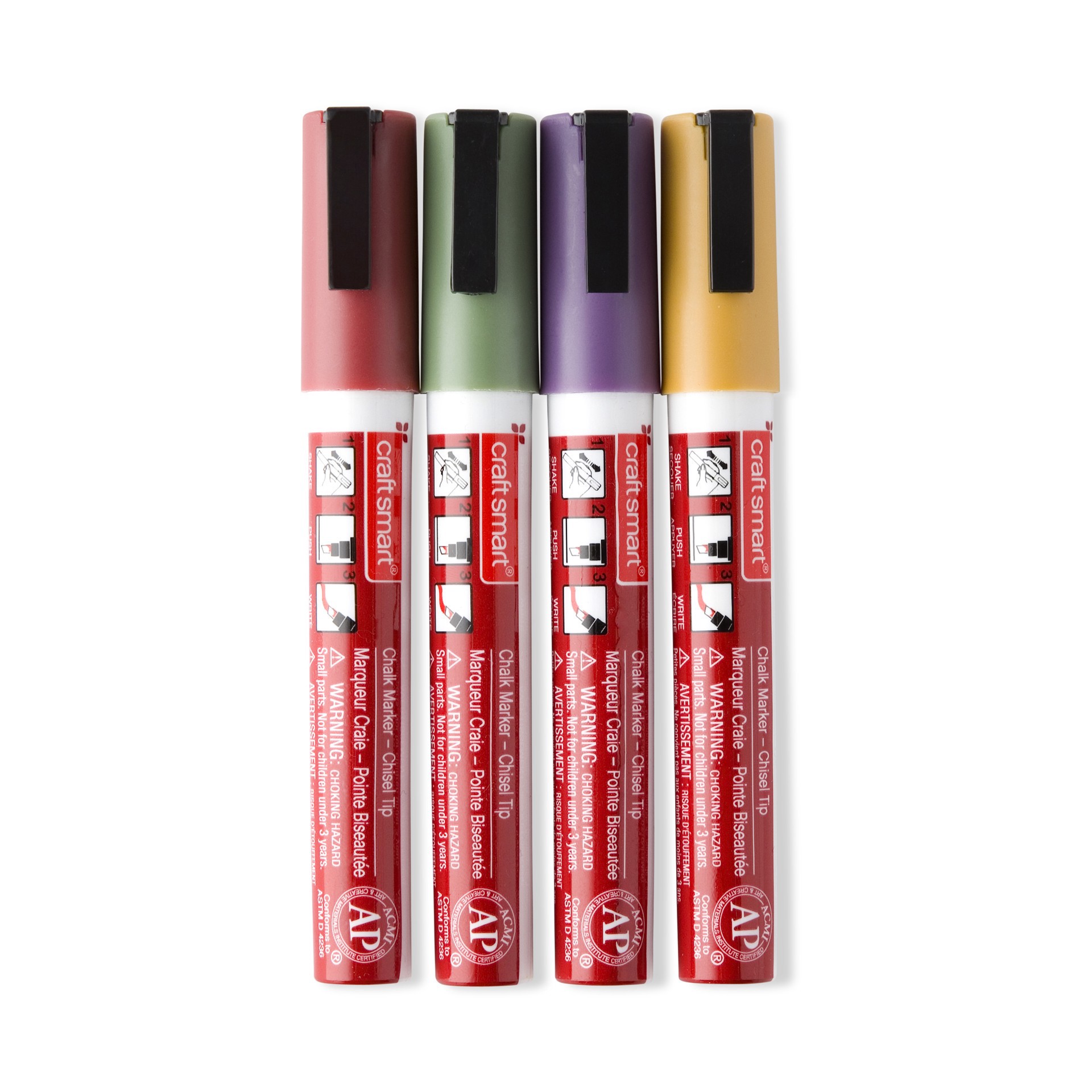 slide 6 of 8, Craft Smart Chalk Marker Set, Earthy, 4 ct