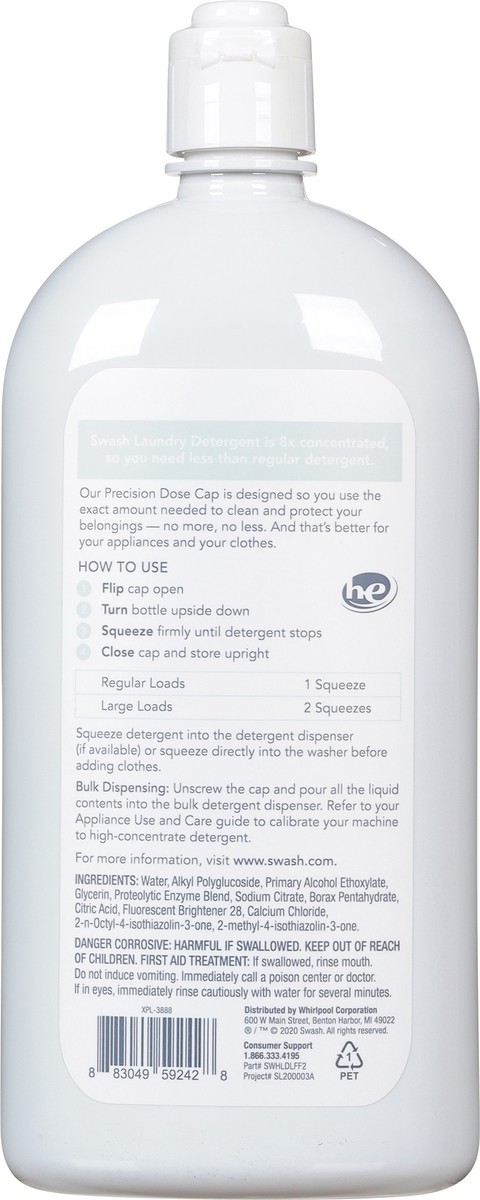 slide 5 of 12, Swash Ultra-Concentrated Free & Clear Laundry Detergent 30 fl oz, 30 fl oz