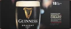 Guinness Nitrogenated Smooth and Creamy Draught Stout Beer 18 ea