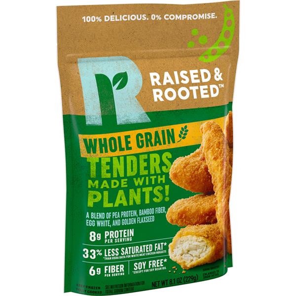 slide 1 of 1, Raised & Rooted Whole Grain Tenders Made With Plants, 8.1 oz