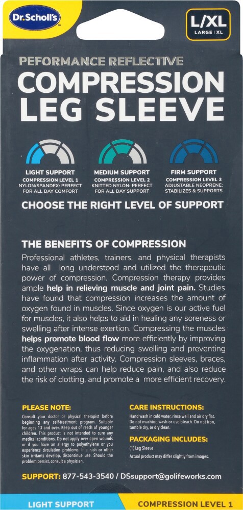 slide 2 of 3, Dr. Scholl's Compression Leg Sleeve, 1 ct
