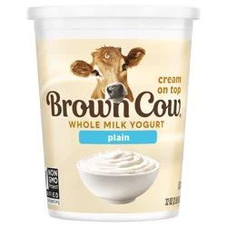 Brown Cow Cream Top Plain Whole Milk Yogurt 2 lb