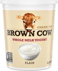Brown Cow Cream Top Plain Whole Milk Yogurt 2 lb