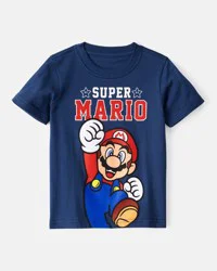 Carter's Toddler Super Mario Short-Sleeve Graphic Tee - Blue Navy 2T
