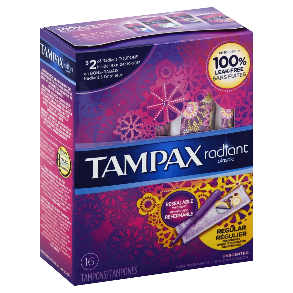 slide 7 of 7, Tampax Tampons , 16 ct