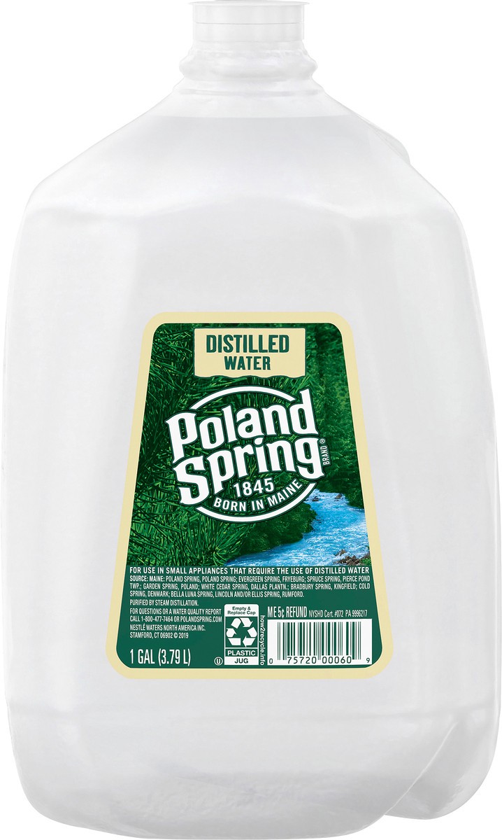 slide 4 of 7, POLAND SPRING Brand Distilled Water, 1-gallon plastic jug, 1 g