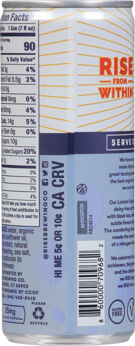 slide 2 of 9, RISE Brewing Co. Dairy Free London Fog Tea 7 fl oz, 7 fl oz